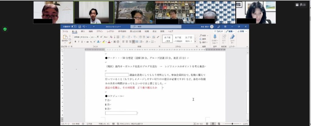 [2023/06/09]城東支部社会貢献事業「レジリエンス経営」チーム定例会開催報告